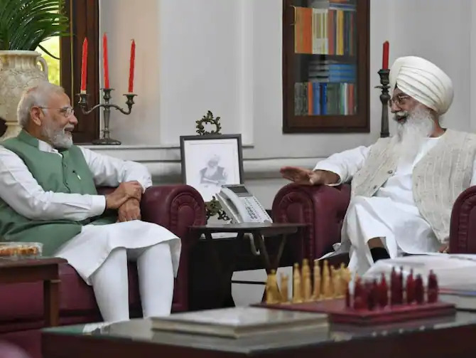 प्रधानमंत्री ने डेरा प्रमुख बाबा गुरिंदर सिंह ढिल्लों से की मुलाकात