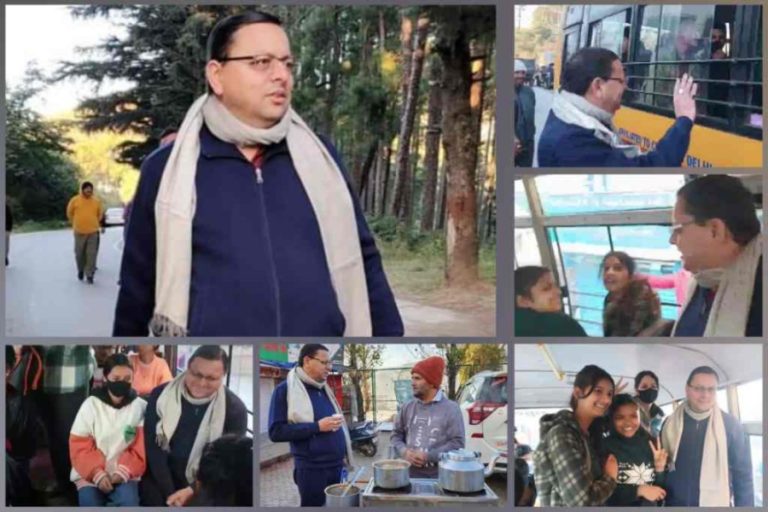 सीएम धामी जनपद भ्रमण पर पहुंचे पिथौरागढ़, चाय के साथ की चर्चा