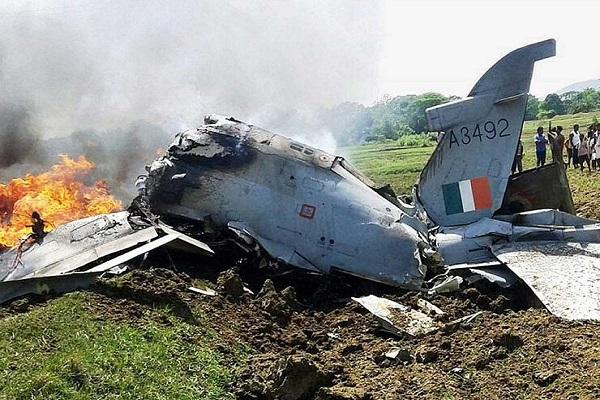 भारतीय वायु सेना मिग विमान हुआ दुर्घटनाग्रस्त
