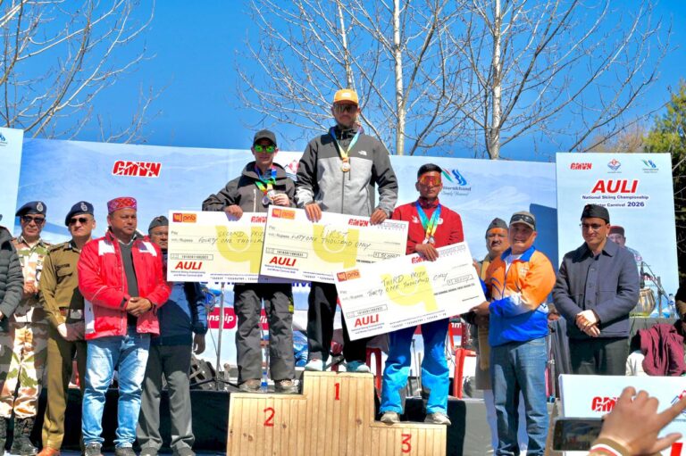 राष्ट्रीय स्कीइंग चैंपियनशिप में शार्दुल थपलियाल ने जीता स्वर्ण पदक